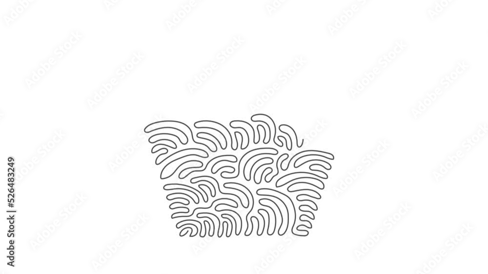 Poster animated self drawing of continuous one line draw shapes, pentagon. simple line, outline 3d figures 