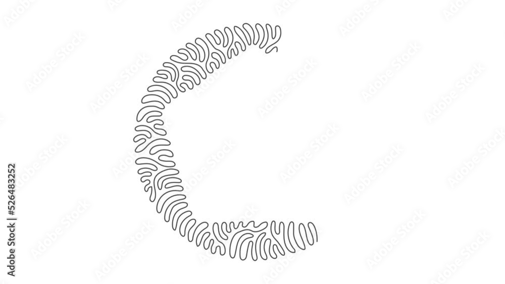 Poster self drawing animation of single one line draw shapes, pentagon. simple line, outline 3d figures ico