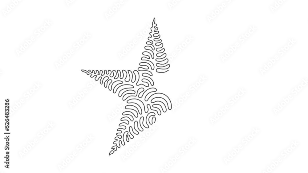 Poster animation of one line drawing shapes, star. simple line, outline 3d figures icons for ui and ux, web