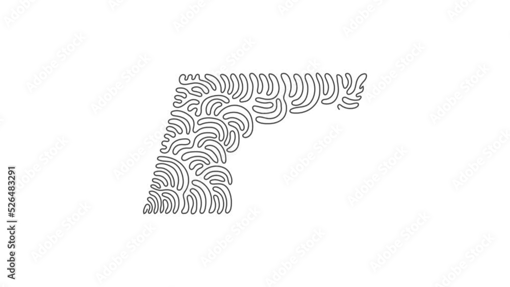 Poster self drawing animation of single line draw shapes, parallelogram. simple line, outline 3d for ui and