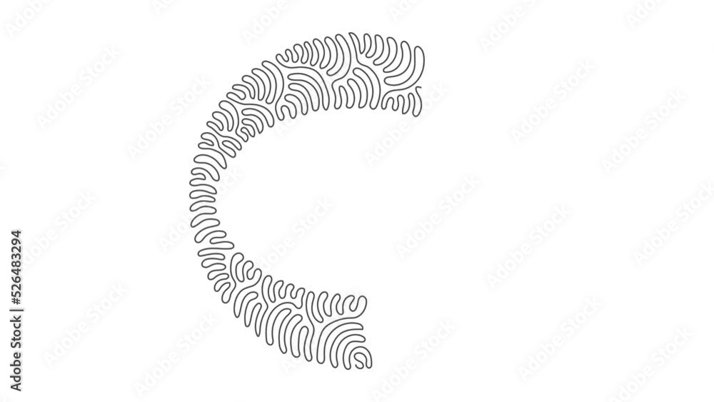 Poster animated self drawing of continuous one line draw geometric shapes, ellipse icon. simple line, outli