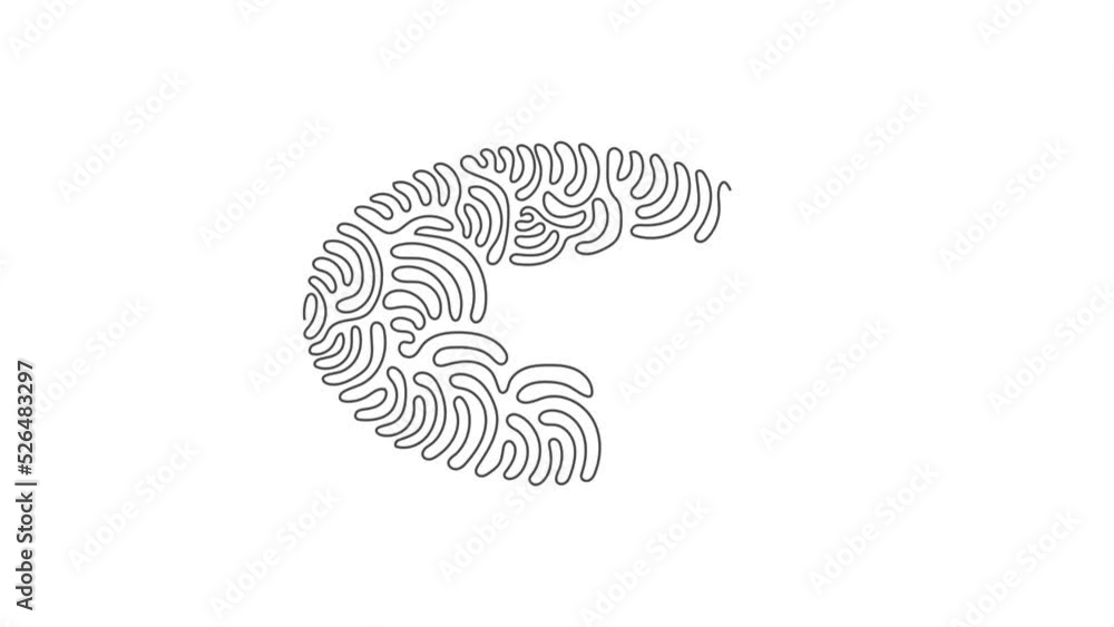 Poster animated self drawing of continuous line draw shapes, ellipse. simple line, outline 3d figures icons