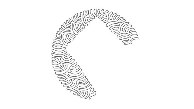 Self drawing animation of single one line draw geometric shapes, kite icon. Simple line, outline 3d figures icons for ui and ux. Swirl curl circle style. Continuous line draw. Full length animated.