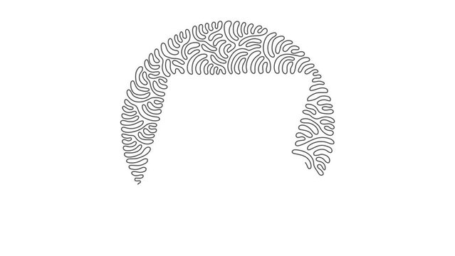 Animated self drawing of continuous line draw geometric shapes, parallelogram icon. Simple line, outline 3d figures icons for ui and ux. Swirl curl circle style. Full length single line animation.