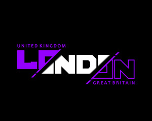 London editable typographic design