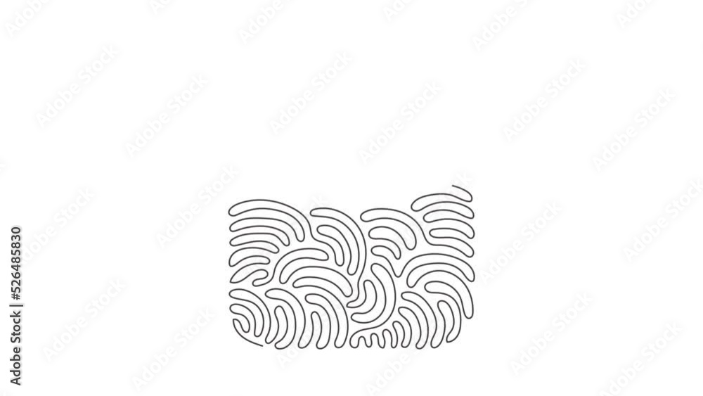 Poster self drawing animation of single line draw lock. high quality outline symbol for web design or mobil