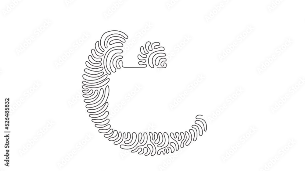 Poster self drawing animation of single one line draw lock flat. outline symbol for web or mobile app. hous
