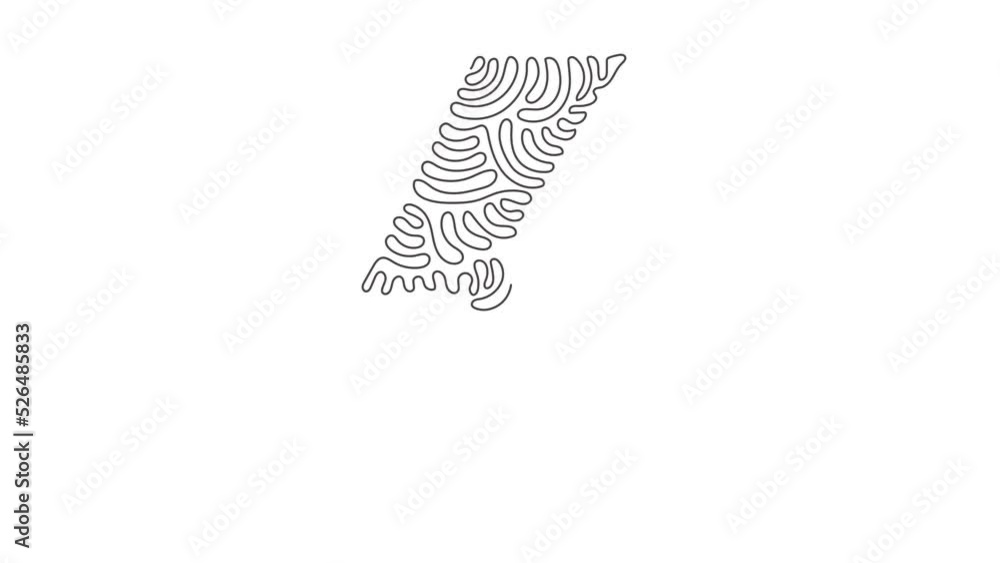 Aufkleber self drawing animation of single line draw lightning bolt, electric power. energy and thunder electr