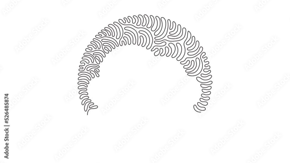 Poster animated self drawing of continuous line draw shapes, cloud icon. simple line, outline figures for u