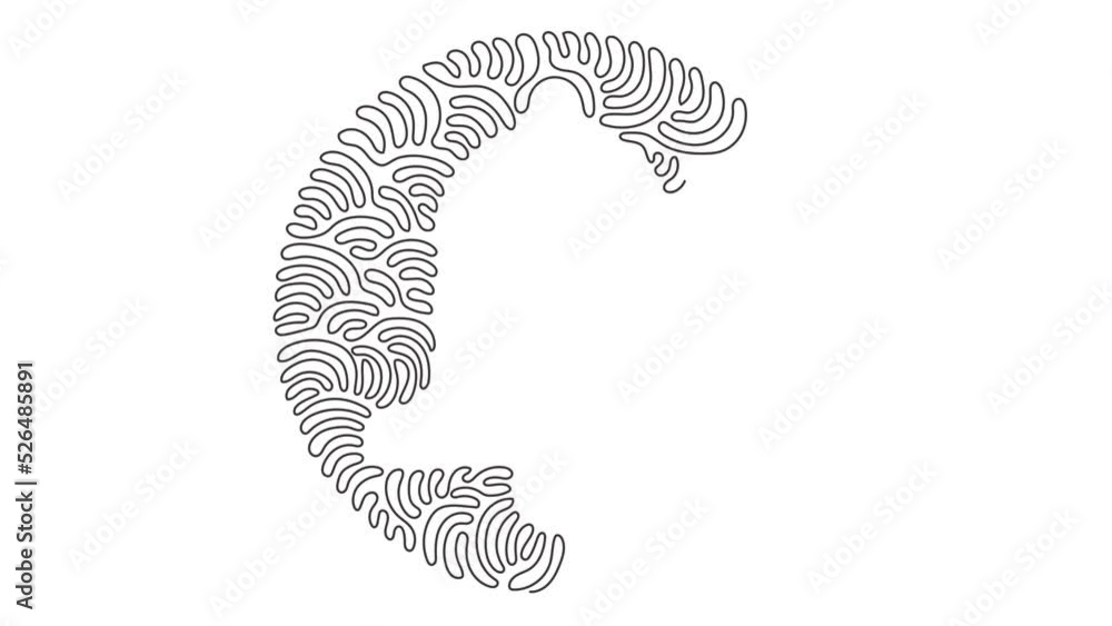 Poster animated self drawing of single continuous line draw bell icon isolated. notification symbol, icon f