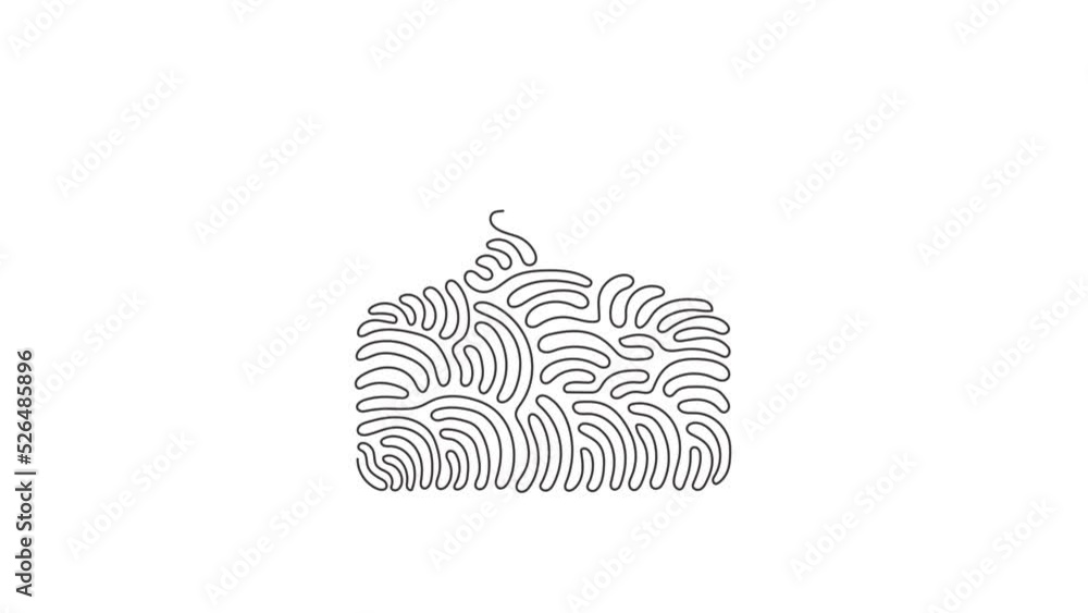 Poster Animated self drawing of continuous line draw phone icon. Single high quality outline symbol for web or mobile app. Phone thin line signs for logo. Swirl curl style. Full length one line animation.