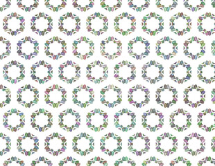 seamless pattern with Frame Violet leaf 