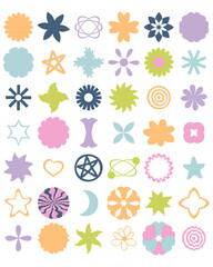 Brutalism style poster with geometric shapes and abstract forms. Modern minimalist vector print with simple figures and swiss graphic elements.