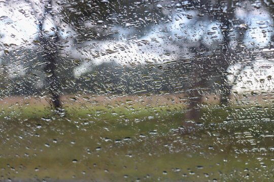 rain drops on the car window