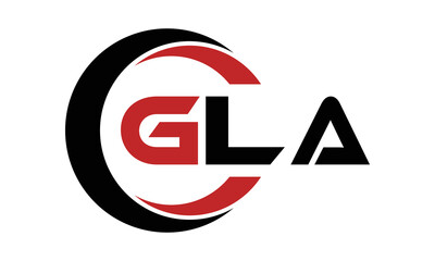 GLA three letter swoosh logo design vector template | monogram logo | abstract logo | wordmark logo | letter mark logo | business logo | brand logo | flat logo | minimalist logo | text | word | symbol