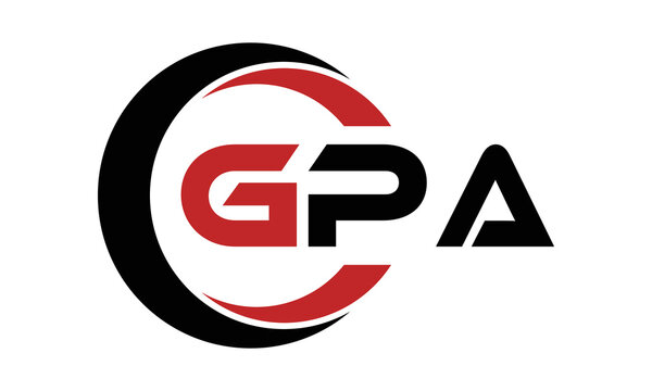 GPA three letter swoosh logo design vector template | monogram logo | abstract logo | wordmark logo | letter mark logo | business logo | brand logo | flat logo | minimalist logo | text | word | symbol