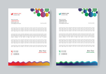 Obraz premium Corporate Letterhead Design, Business Letterhead template 