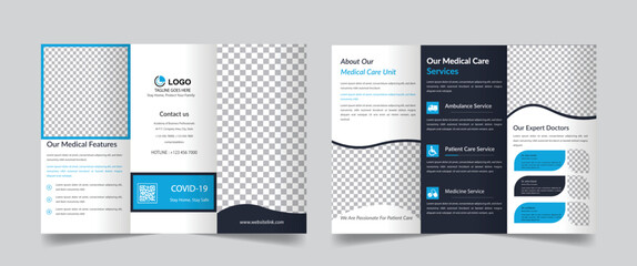 Corporate business trifold brochure template design vector