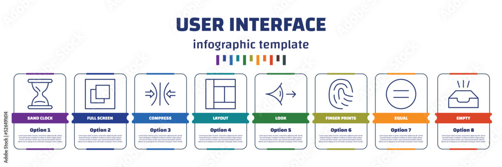 Poster infographic template with icons and 8 options or steps. infographic for user interface concept. incl
