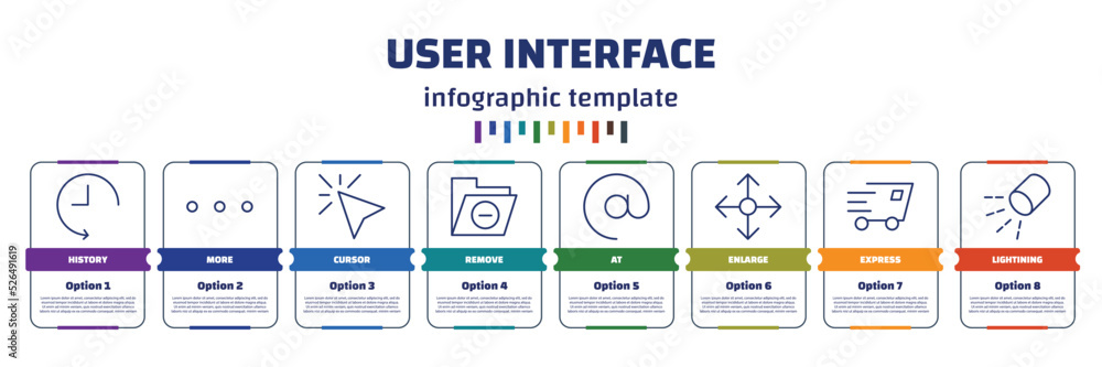 Poster infographic template with icons and 8 options or steps. infographic for user interface concept. incl