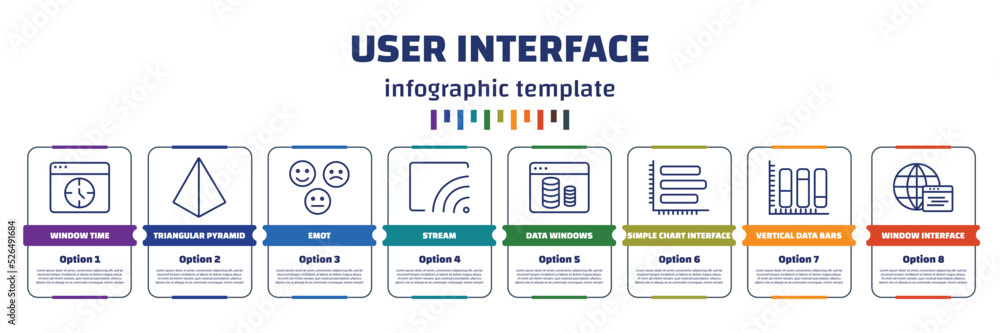 Poster infographic template with icons and 8 options or steps. infographic for user interface concept. incl