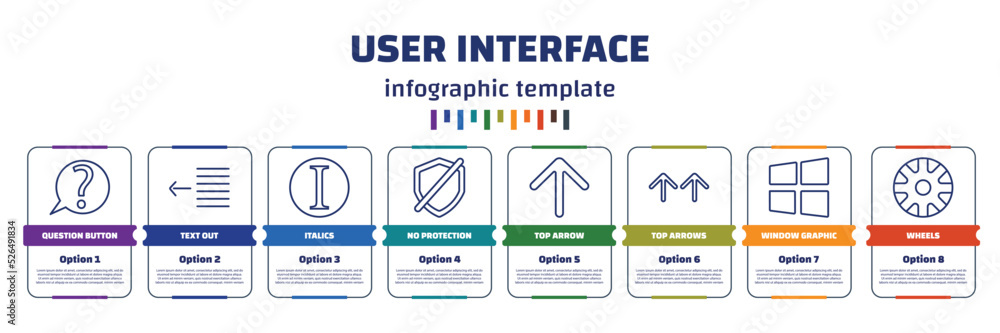 Poster infographic template with icons and 8 options or steps. infographic for user interface concept. incl