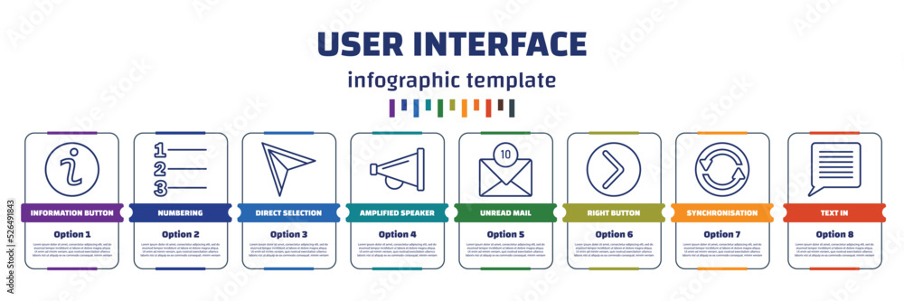 Poster infographic template with icons and 8 options or steps. infographic for user interface concept. incl
