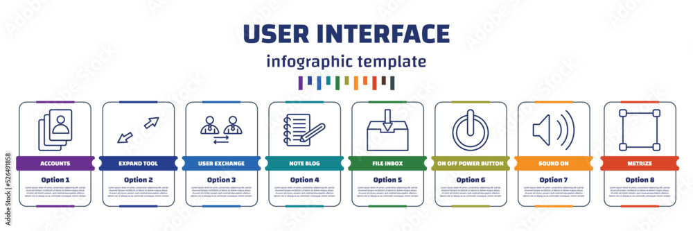 Poster infographic template with icons and 8 options or steps. infographic for user interface concept. incl