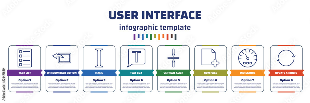 Poster infographic template with icons and 8 options or steps. infographic for user interface concept. incl