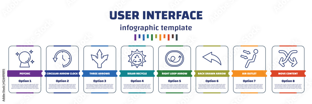 Poster infographic template with icons and 8 options or steps. infographic for user interface concept. incl