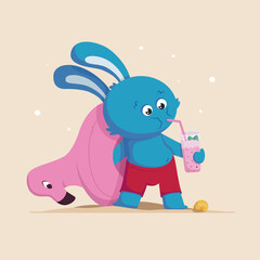 rabbit on the beach