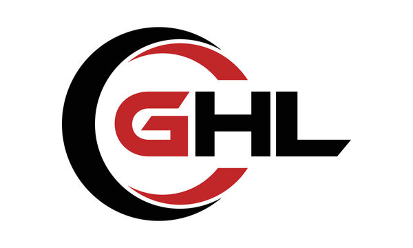 GHL three letter swoosh logo design vector template | monogram logo | abstract logo | wordmark logo | letter mark logo | business logo | brand logo | flat logo | minimalist logo | text | word | symbol