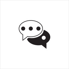 Speech bubble message text icon | vector design