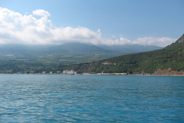 Fototapeta premium City on the sea coast in the daytime