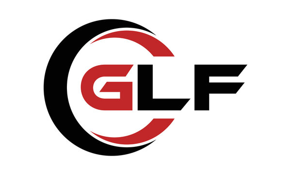 GLF three letter swoosh logo design vector template | monogram logo | abstract logo | wordmark logo | letter mark logo | business logo | brand logo | flat logo | minimalist logo | text | word | symbol