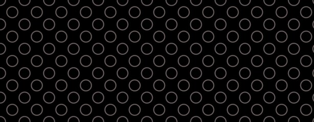 Black circle on a white background. Geometric seamless pattern