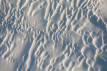 Climate change and global warming. Icebergs from a melting glacier in Greenland. The icy landscape of the Arctic nature in the UNESCO world heritage site. Summer season