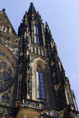Fototapeta na wymiar Saint Vitus Cathedral facade, Prague, Czech Republic