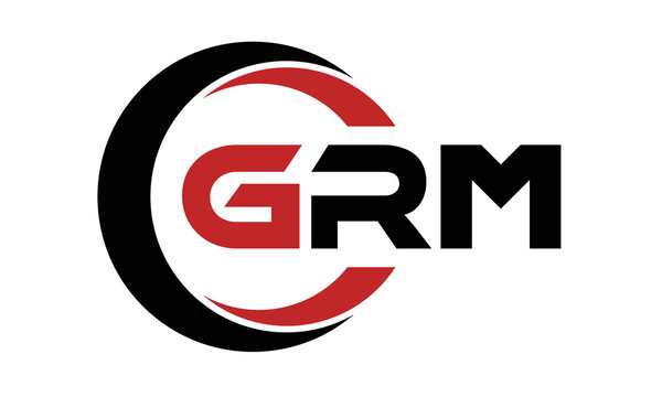 GRM three letter swoosh logo design vector template | monogram logo | abstract logo | wordmark logo | letter mark logo | business logo | brand logo | flat logo | minimalist logo | text | word | symbol