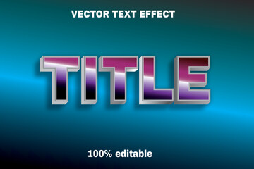 vector text effect editable