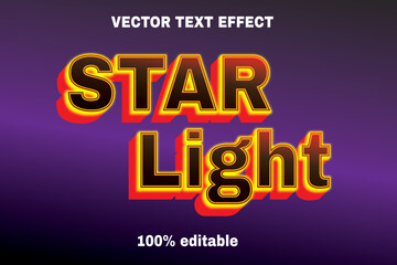 vector text effect editable starlight