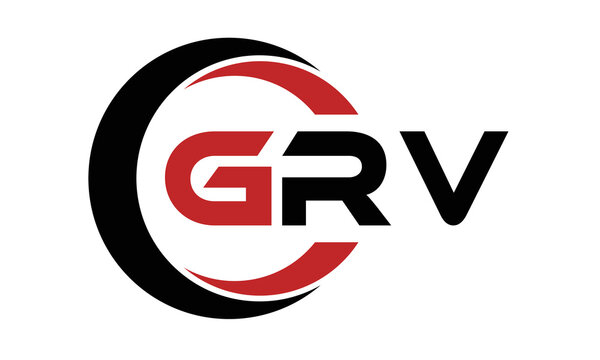 GRV three letter swoosh logo design vector template | monogram logo | abstract logo | wordmark logo | letter mark logo | business logo | brand logo | flat logo | minimalist logo | text | word | symbol