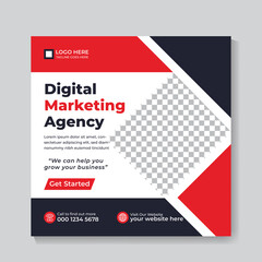 Digital business marketing social media post template