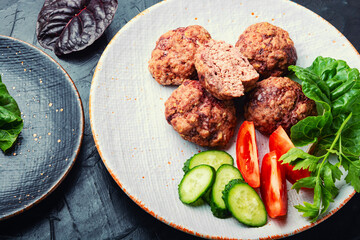 Homemade steamed meatballs