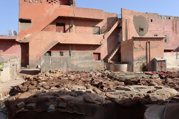 Souq des Tanneurs (Tanners' quarter) in Marrakech (Morocco)