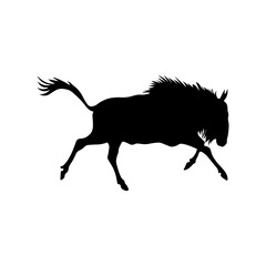 Vector illustration of black gnu antelope © Orkhan