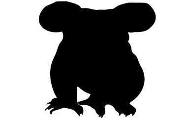 Vector illustration of a black koala
