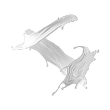 recommend clip art: 3d render, milk splash isolated on transparent background. White paint splashing. Cosmetics moisturizing lotion.