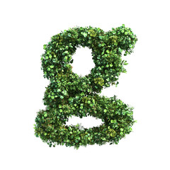 3d rendering of vertical garden alphabet	
