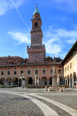 piazza ducale di vigevano initalia, ducale square in vigevano city in italy